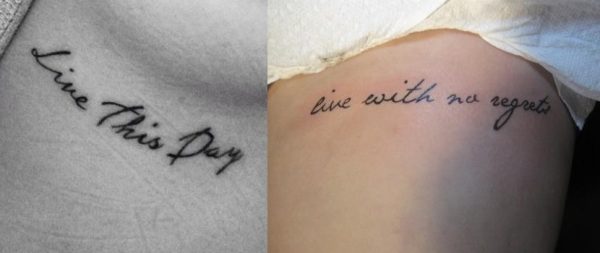 Tatuajes con frases cortas para mujeres