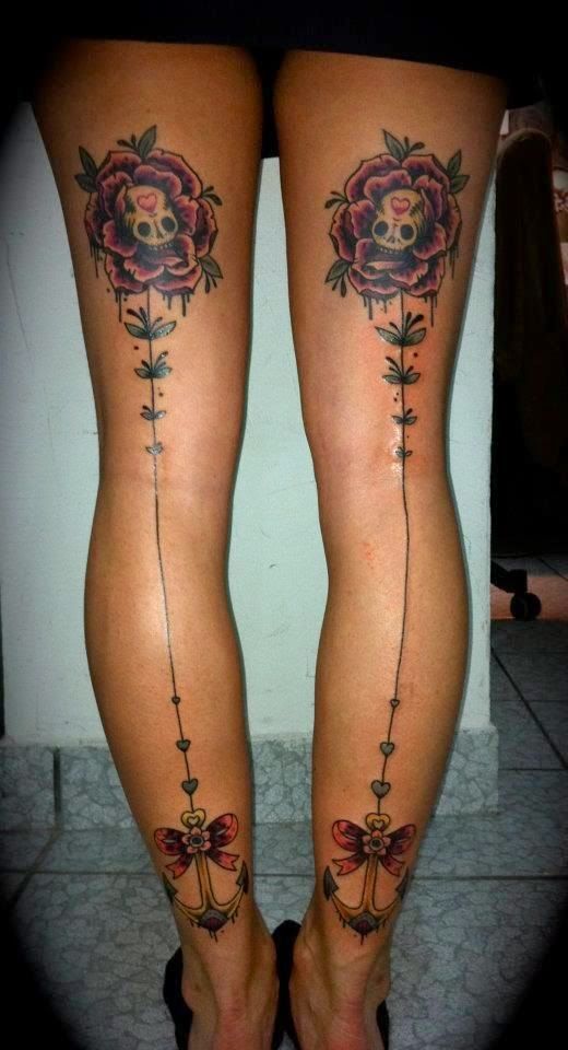 Tatuajes para mujeres en la pierna, diseños geniales
